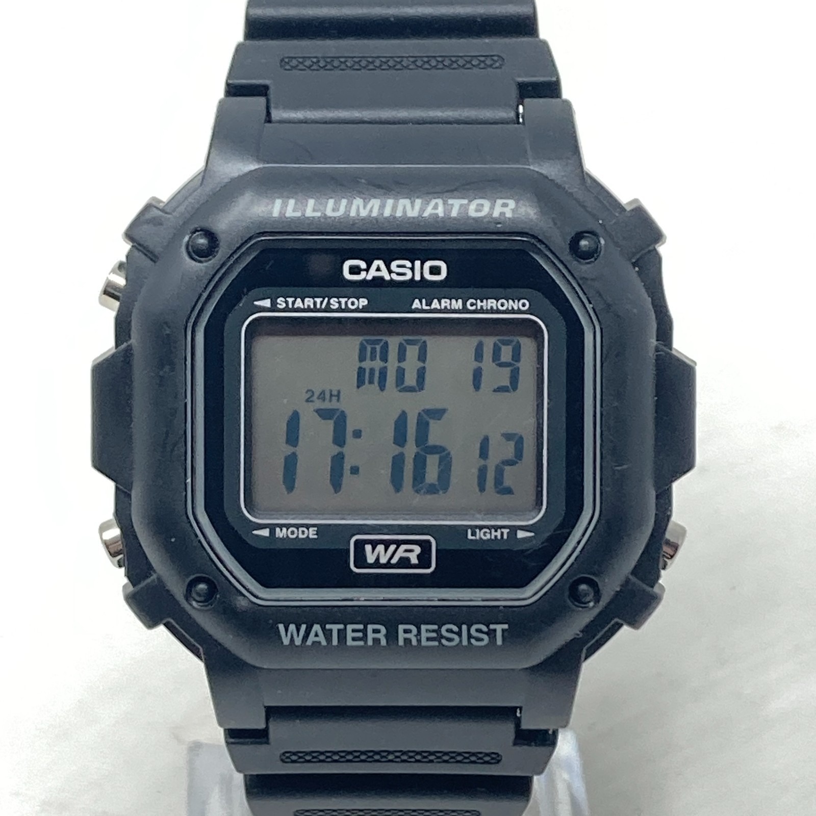 Casio Illuminator Watch Men 42mm Black Digital 3224 W219h Alarm Chrono Date Casio Illuminator Watch Men 42mm Black Digital 3224 W219h Alarm Chrono Date